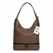 Geanta dama din piele naturala DiAmanti Tuscania Taupe Scuro